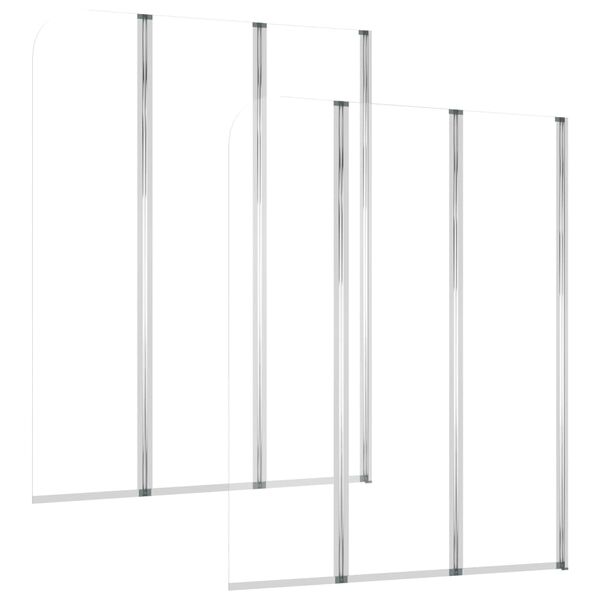vidaXL Tuš-kabine od kaljenog stakla 2 kom 104 x 130 cm prozirne
