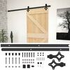 vidaXL Klizna vrata 80 x 210 cm Masivna borovina Prirodna i crna