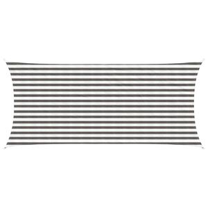 vidaXL Jedrilica za sunčevu sjenu Svijetlo siva i bijela. 2 x 5 m HDPE