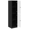 vidaXL Highboard Crni hrast 35 x 37 x 142 cm Konstruirano drvo