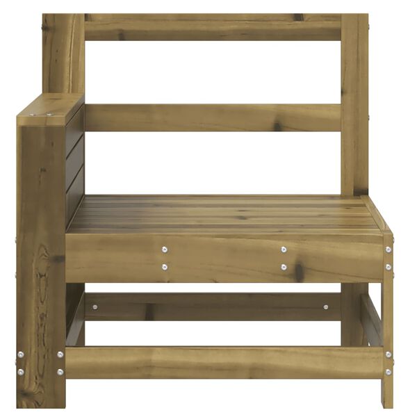 vidaXL Vrtna sofa s naslonom za ruke i stolićem impregnirana borovina