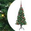 vidaXL Korner Umjetno Božićno Drvo Zelena 120 cm PVC i metal