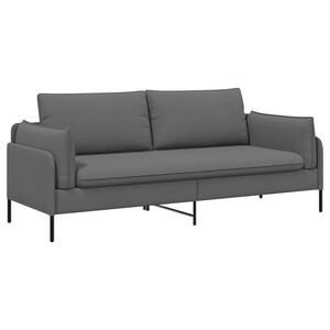 vidaXL Sofa za 3 osobe Tamnosiva 222 x 81 x 89 cm Tkanina