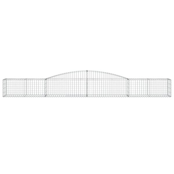 vidaXL Lučne gabionske ko&scaron;are 7 kom 400x50x40/60 cm pocinčano željezo