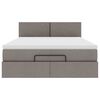 vidaXL Otomanski krevet s madracem smeđesivi 140x200 cm tkanine
