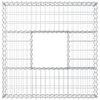 vidaXL Gabionski uzdignuti krevet Srebrno 100 x 100 x 20 cm
