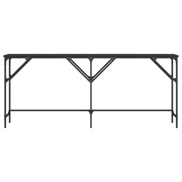 vidaXL Konzolni stol crni 180x29x75 cm od konstruiranog drva