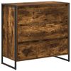vidaXL Kreveta Dimljeni hrast 79 x 36 x 75.5 cm Konstruirano drvo