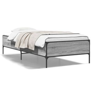 vidaXL Okvir za krevet boja hrasta 100x200cm konstruirano drvo i metal