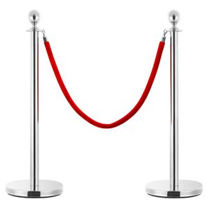 vidaXL 3-dijelni set VIP pregrade za red od nehrđajućeg čelika srebrni