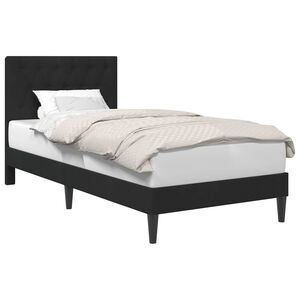 vidaXL Krevetna konstrukcija s uzglavljem Crna 80 x 200 cm Bar&scaron;un