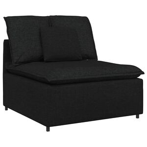 vidaXL Modularni Sofa Centralni Modul s Jastucima Crni 100 cm