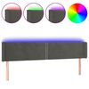 vidaXL LED uzglavlje tamnosivo 163x16x78/88 cm bar&scaron;unasto