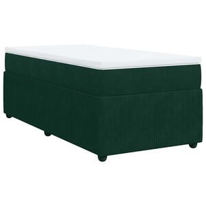 vidaXL Box spring krevet s madracem tamnozeleni 80 x 200 cm bar&scaron;unasti