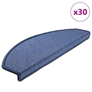 vidaXL Prostirke za stepenice 30 kom 65x24x4 cm plave poluokrugle velike