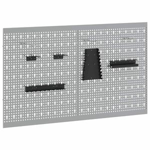 vidaXL Panel za alate 2 kom. Siva 100 x 1 x 60 cm Čelik