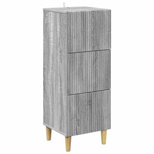 vidaXL Ormar s ladicama Siva sonoma 33 x 34,5 x 90 cm