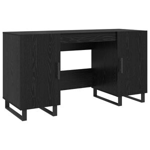 vidaXL Stol Crni hrast Konstruirano drvo 140 x 50 x 75 cm