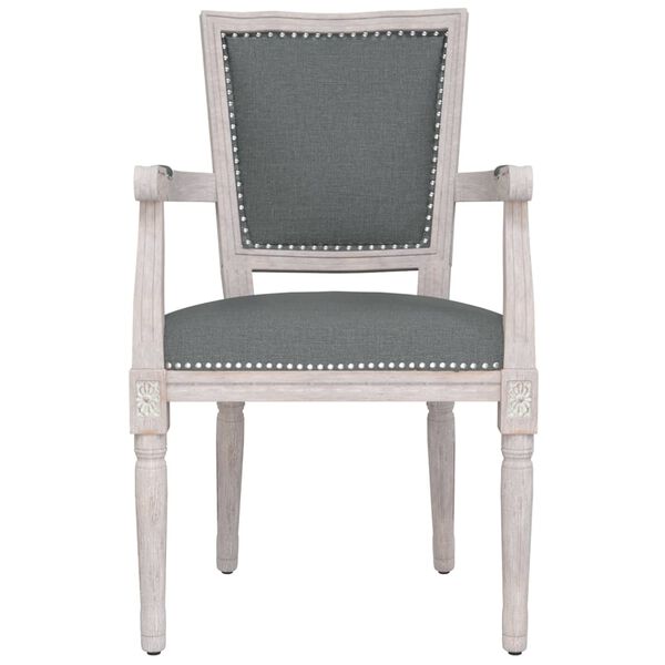 vidaXL Blagovaonska stolica od tkanine tamnosiva