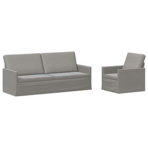 vidaXL Set sofe 2 pcs Svjetlosiva Bar&scaron;un