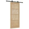 vidaXL Klizna vrata ORKDAL Prirodna 83 x 202 cm Masivna borovina
