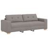 vidaXL Sofa za 3 osobe Sivo-smeđa 220 cm tkanina