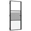 vidaXL Staklena vrata 93 x 3,5 x 201,5 cm Aluminij Crna