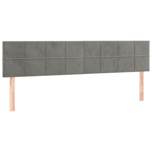 vidaXL Uzglavlja svjetlosiva 160x5x78/88 cm bar&scaron;unasta