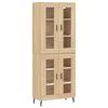 vidaXL Visoka komoda hrasta sonome 69,5x34x180cm od konstruiranog drva
