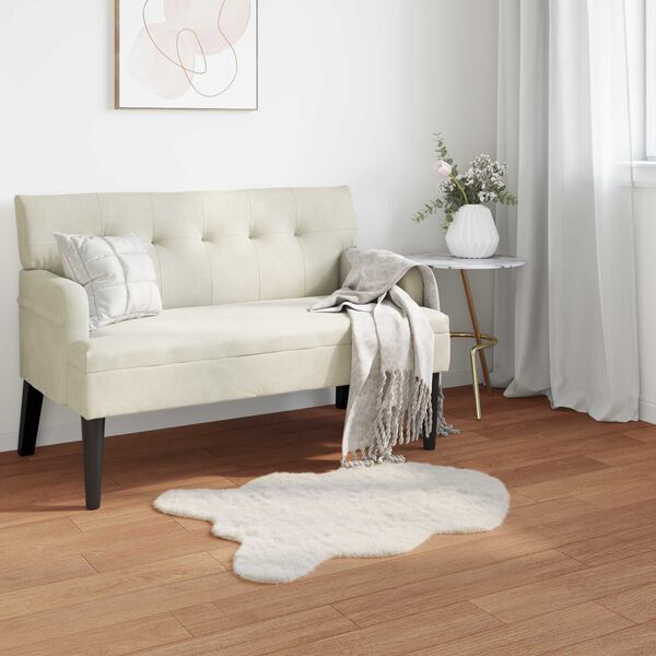 vidaXL Faux Rabbit Fur Rug Olite Krema 60 x 90 cm Poliester