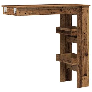 vidaXL Zidni barski stol staro drvo 102x45x103,5 cm konstruirano drvo