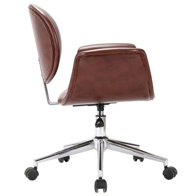 vidaXL Okretna blagovaonska stolica od umjetne kože smeđa