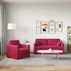 vidaXL Sofa 2 pcs Vinska crvena 158 x 78 x 80 cm Bar&scaron;un