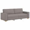 vidaXL Sofa 3 pcs Sivo-smeđa Platnasta tkanina