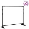 vidaXL Stalci za pozadinu 2 kom crni 254 x 243 cm čelični