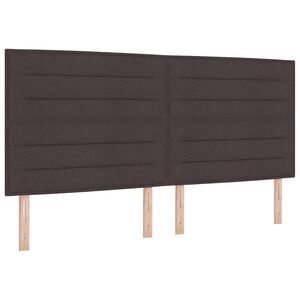 vidaXL Krevet s opruga kutije Tamno smeđa 200 x 200 cm tkanina