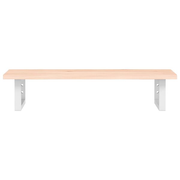 vidaXL Zidna polica za umivaonik od čelika i masivne hrastovine