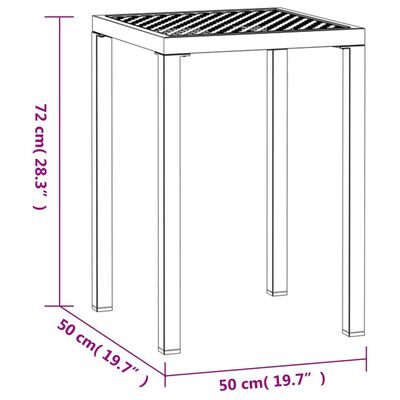vidaXL Vrtni stol antracit 50 x 50 x 72 cm čelični