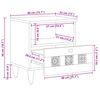 vidaXL Noćni ormar 2 pcs Smeđa 40 x 33 x 46 cm Čvrsto drvo manga