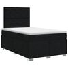 vidaXL Boxspring krevet s madracem Crna 120 x 190 cm Tkanina