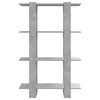 vidaXL Ormarić za knjige / sobna pregrada boja betona 80x30x123,5 cm