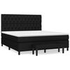 vidaXL Krevet s oprugama i madracem crni 160x200 cm od tkanine