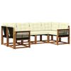 vidaXL Set vanjskih sofa 6 kom. Prirodna i krem