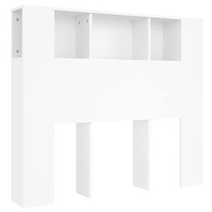 vidaXL Ormarić s uzglavljem kreveta bijeli 120x18,5x102,5 cm