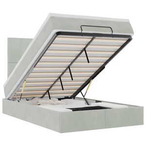 vidaXL Okvir za krevet s madracima svjetlosivi 120x190 cm bar&scaron;unasti