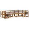 vidaXL Set vanjskih sofa 7 pcs Prirodna Čvrsto drvo akacije