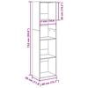 vidaXL Regal za knjige boja starog drva 40x30x152 cm konstruirano drvo