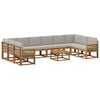 vidaXL Set vanjskih sofa 11 kom. Prirodna i svjetlosiva