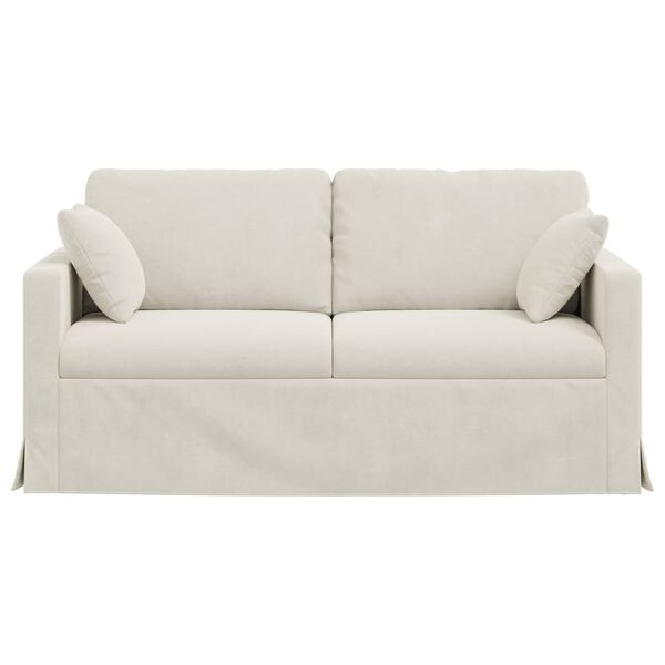vidaXL Sofa Krema 158 x 78 x 80 cm Bar&scaron;un