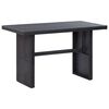 vidaXL Vrtni stol crni 110 x 60 x 67 cm od poliratana